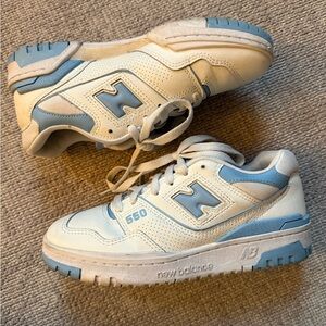 New Balance 550 White and Blue Sneakers